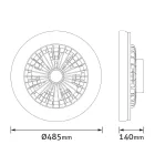 Avide WANDA Mennyezeti lámpa ventilátorral +távirányító, FEKETE 5999097965024 (AFCLCCT)