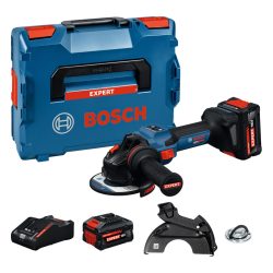   Bosch EXPERT EXWS18V-15S Akkus sarokcsiszoló BITURBO 125mm 18V 8,0Ah, L-Boxx 06019M6003