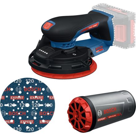 BOSCH EXPERT 0601372901 EXEX18V-150-5 Akkus excentercsiszoló (akku és töltő nélkül) kartondobozba