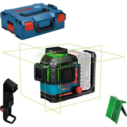 BOSCH EXPERT 0601065B01 EXLL 18V-120-33CG Vonallézer 18V (akku és töltő nélkül) L-Boxx-ban (zöld)