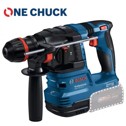 Bosch GBH18V-22X Akkus fúró-vésőkalapács ONECHUCK 18V akku, töltő nélkül, karton 0611924100