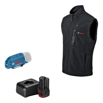 Bosch GHV12+18VXA Fűthető mellény +adapterrel 12V-18V 12V/2,0Ah +GAL12V-20, L-es 06188000G6