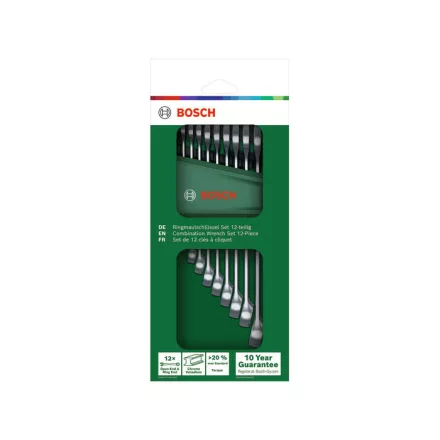 BOSCH 1600A02Z9D Tokmány kulcs készlet 12 részes (Green)
