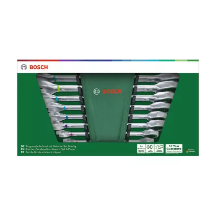BOSCH 1600A027PS Tokmány kulcs készlet  8 részes (Green)