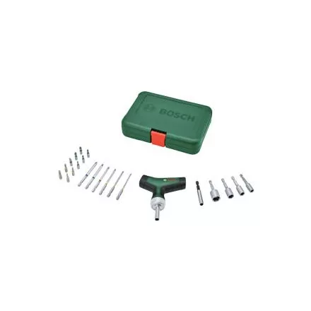 BOSCH 1600A02Z9T Csavarhúzó készlet T markolatos racsnis, bites (Green)