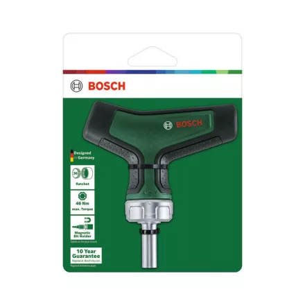 BOSCH 1600A02Z9S Csavarhúzó T markolatos racsnis, bites (Green)