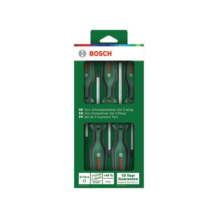 BOSCH 1600A02BX6 Csavarhúzó torx 5részes készlet (Green)