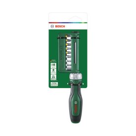 BOSCH 1600A02Z9A Csavarhúzó racsnis 18 bitfejjel (Green)
