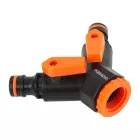 KENDO csaptelep elosztó 2 utas 3/4"-1/2" belső menettel ABS No.60644  060205-0227