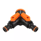 KENDO csaptelep elosztó 2 utas 3/4"-1/2" belső menettel ABS No.60644  060205-0227