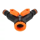 KENDO csaptelep elosztó 2 utas 3/4"-1/2" belső menettel ABS No.60644  060205-0227