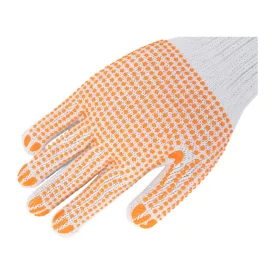   KENDO kötött pamutkesztyű 1 oldalon pettyezett 9"/L No.76132  070101-0403