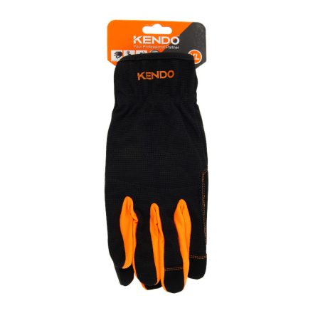 KENDO szerelőkesztyű nubuk bőr légáteresztő tenyérrész 9"/L No.76164  070101-0404
