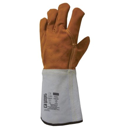Munkavédelmi  Hegesztőkesztyű barna marhahasíték, fehér hasított mandzsetta 1WEL250011  11/XXL