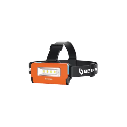 BERNER 1006906 Fejlámpa 2in1, Töltő 230V, USB-Kábel C