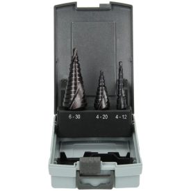   Hikoki  780104 Lépcsős fúró készlet, 3 részes, 4-30mm TIALN
