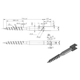 Talajcsavar DRT U 68 X 770 X 2-  71