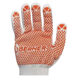   Berner 40882 Prémium kötött pamutkesztyű narancssárga pöttyökkel