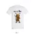 Munkavédelmi  Póló TOP_PK-H_LET-IT-BEE-W 2XL-es fehér, méhecske minta (Let it bee), kereknyakú, 100% pamut