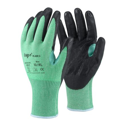 Munkavédelmi  Kesztyű TOP BLADE-E zöld, vágásbiztos 11/XXL