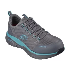   Munkavédelmi Cipő Női SKECHERS Work Arch Fit SR Ebinal szürke/zöld S3 SRC 108075EC_GYAQ40