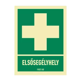   Műanyag tábla 150x200mm (Elsősegélyhely) MET010002PVC01500200