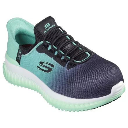 Munkavédelmi Cipő SKECHERS Slip-ins Work Tilido női S1 PL SR ESD 108152EC _BKTL41 zöld/fekete