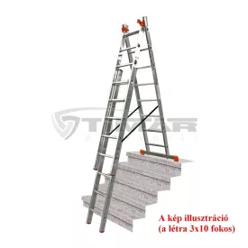   Krause MONTO Tribilo sokcélú létra 3x10 fokos lépcsőfunkcióval 129765