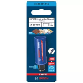   Bosch 2608901916 EXPERT Construction MaterialPower Change Plus körkivágó, 30 x 60 mm