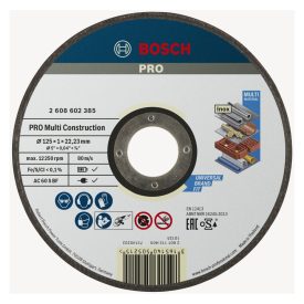   Bosch 2608602385 PRO Multi Material Vágótárcsa AC 60 S BF 125x22,23mm
