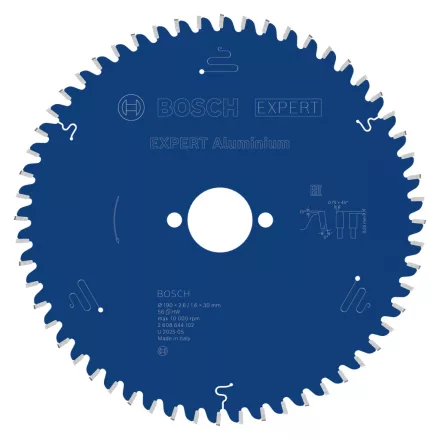 Bosch 2608644102 EXPERT Aluminium körfűrészlap átm.190 x 2,6 / 1,6 x 30 mm, Z=56, HLTCG