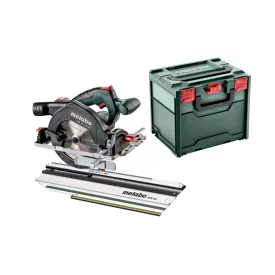   Metabo  KS18LTX57 Set Akkus kézi körfűrész +KSF44 vezetősínnel 18V akku és töltő nélkül, metaBOX 340 691195000