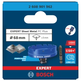   Bosch 2608901962 EXPERT Carbide Sheet Metal Körkivágó, 68 mm