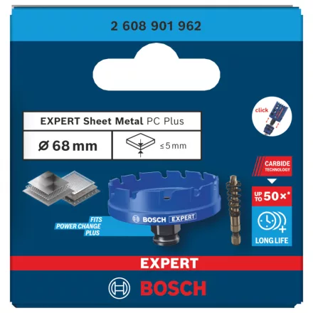 Bosch 2608901962 EXPERT Carbide Sheet Metal Körkivágó, 68 mm