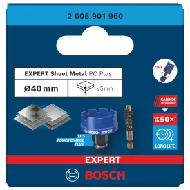   Bosch 2608901960 EXPERT Carbide Sheet Metal Körkivágó, 40mm