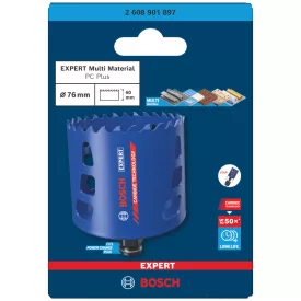   Bosch 2608901897 EXPERT Tough Material keményfémfogú körkivágó, 76 mm