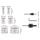 Bosch 2608594616 Villanyszerelő körkivágó készlet,6 részes