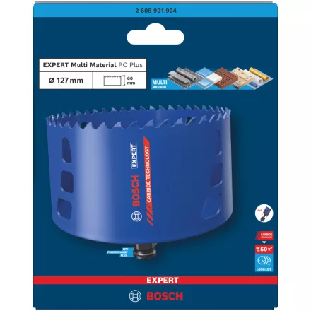 Bosch 2608901904 EXPERT Tough Material keményfémfogú körkivágó, 127 mm