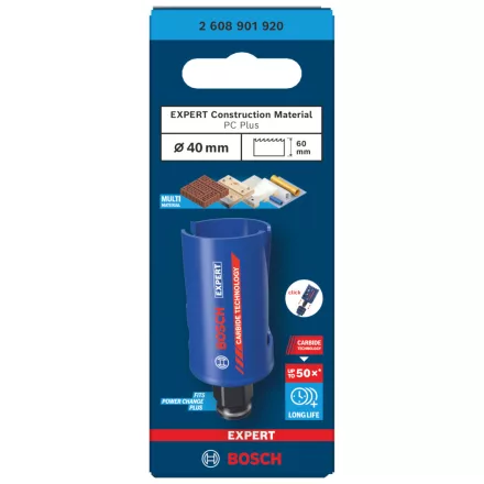Bosch 2608901920 EXPERT Construction Material körkivágó, 40 mm