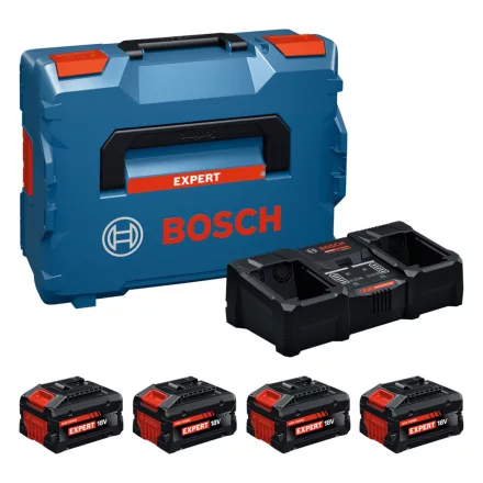 Bosch 1600A0373Y Expert EXBA Akkumulátor szett 2x18V/5,5Ah, 2x18V/8,0Ah+EXAL18V2-320, L-Boxx