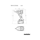 METABO  SSW18LTX550BLSE Akkus ütvecsavarozó alapgép 18V, metaBOX 145 602404870