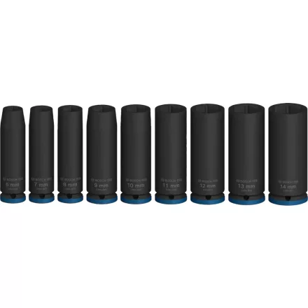 BOSCH 2608003035 PRO dugókulcs 1/4" hosszú 9-PC Set