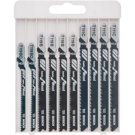 BOSCH 2607010629 X-PRO 10 részes Basic for Wood szúrófűrészlap-készlet