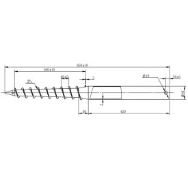 DRT G 68 X 850 X 2 Talajcsavar