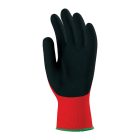 Munkavédelmi  Kesztyű piros-fekete latex mártott, csúszásbiztos GAN1LACI 11/XXL