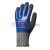Munkavédelmi  Kesztyű Eurocut5 N555 kék-fekete végig nitril mártott, vágásbiztos, csúszásbiztos, olajálló 1CRFN10  10/XL