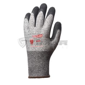   Munkavédelmi  Kesztyű Eurocut5 L580 szürke-fekete latex mártott, vágásbiztos 1CRHB07  7/S