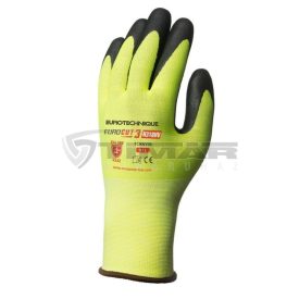   Munkavédelmi  Kesztyű Eurocut3 N318HV sárga-fekete nitril mártott, vágásbiztos, olajálló 1CRNY07  7/S