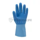 Munkavédelmi  Kesztyű Kék 30cm hosszú latex mártott, érdesített, sav-,lúg-,vegyszerálló 5219  9/L