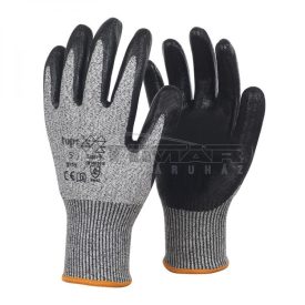   Munkavédelmi  Kesztyű Szürke nitril mártott, vágásbiztos TOP_5-7  7/S